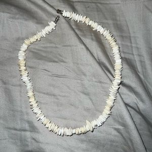 White and nude rafiki necklace